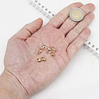 Застібка Карабін-Лобстер із сполучним кільцем, Неіржавка сталь, Іонне Покриття (IP), Колір: Рожеве, 10 шт, фото 2