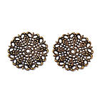 Підвіски Латунь Вінтажні, Плоскі Круглі, Філігранні, Колір: Бронза, Розмір: 25х1мм, Отвір 2 мм, 10 шт, фото 3