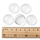 Кабошони Скляні, Круглі, Колір: Безбарвний, Розмір: Діаметр 24.5~25 мм, Товщина 6~7 мм, (20 шт.), фото 3