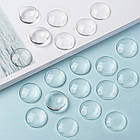 Кабошони Скляні, Круглі, Колір: Безбарвний, Розмір: Діаметр 24.5~25 мм, Товщина 6~7 мм, (20 шт.), фото 8
