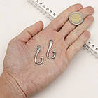 Підвіска Риболовний Гачок, Неіржавка сталь, Розмір: 37х15.5х2.5мм, Отвір 2.5 мм, 2 шт, фото 2