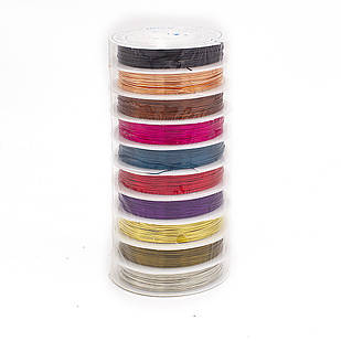 Мідна дріт 0.6 мм/6 м, Колір: Мікс, Товщина 0.6 мм, 6 м/котушка, 1 набор