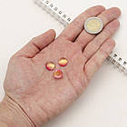 Кабошони Скляні, Круглі, Фарбовані розпиленням, Колір: Фуксія, Розмір: 12x6мм, 10 шт, фото 3