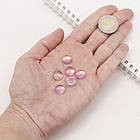 Кабошони Скляні, Круглі, пофарбовані розпиленням, Колір: Сливовий, Розмір: 12x6мм, 10 шт, фото 3