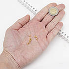 Підвіска Куля, Неіржавка сталь, Колір: Золото, Розмір: 6х3мм, Отвір 2 мм, 10 шт, фото 3