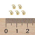 Підвіска Куля, Неіржавка сталь, Колір: Золото, Розмір: 6х3мм, Отвір 2 мм, 10 шт, фото 7