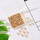 Застібка Карабін-Лобстер, Сплав, Колір: Світле Золото, Розмір: 12х6 мм, Отвір 1.2 мм, 100 шт./контейнер, фото 2