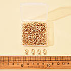 Застібка Карабін-Лобстер, Сплав, Колір: Світле Золото, Розмір: 12х6 мм, Отвір 1.2 мм, 100 шт./контейнер, фото 5