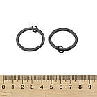 Кільце Замочок, Залізо, для Брелоків і Ключів, Пофарбовані, Колір: Чорний, Розмір: 30х2мм, Внутрішній діаметр, фото 3
