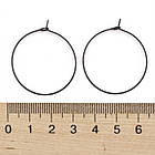 Швензи-кільця, Медична Сталь, Іонне покриття, Колір: Чорний, Розмір: 30х0.7мм, 4 шт, фото 3