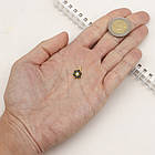 Підвіска Латунь, Квітка з Фіанітами та Перли, Покриття Золото 18К, Колір Фіанітів: Чорний, 1 шт, фото 2