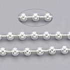 Ланцюг Плетіння Перлина, Латунь, Стійке покриття, без Свинцю, Нікеля та Кадмія, Колір: Срібло, Дзвено: Діаметр, фото 2