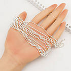 Ланцюг Плетіння Перлина, Латунь, Стійке покриття, без Свинцю, Нікеля та Кадмія, Колір: Срібло, Дзвено: Діаметр, фото 3