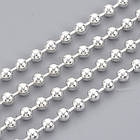 Ланцюг Плетіння Перлина, Латунь, Стійке покриття, без Свинцю, Нікеля та Кадмія, Колір: Срібло, Дзвено: Діаметр, фото 4