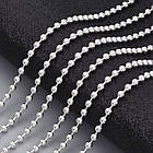 Ланцюг Плетіння Перлина, Латунь, Стійке покриття, без Свинцю, Нікеля та Кадмія, Колір: Срібло, Дзвено: Діаметр, фото 5