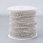 Ланцюг Плетіння Перлина, Латунь, Стійке покриття, без Свинцю, Нікеля та Кадмія, Колір: Срібло, Дзвено: Діаметр, фото 6