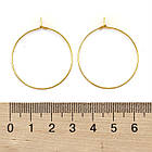 Швензи-кільця, Медична Сталь, Іонне покриття, Колір: Золото, Розмір: 30х0.7мм, 4 шт, фото 3