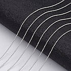 Ланцюг Плетіння Перлина, Латунь, Стійке покриття, без Свинцю, Нікеля та Кадмія, Колір: Платина, Дзвено: Діаметр, фото 4