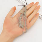 Ланцюг Плетіння Перлина, Латунь, Стійке покриття, без Свинцю, Нікеля та Кадмія, Колір: Платина, Дзвено: Діаметр, фото 7