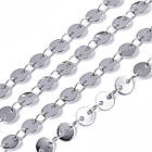 Ланцюг Неіржавка сталь, Паяна, Розмір ланки: 5х0.3мм і 3.6x2.3x0.3мм, 1 м, фото 2