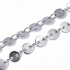 Ланцюг Неіржавка сталь, Паяна, Розмір ланки: 5х0.3мм і 3.6x2.3x0.3мм, 1 м, фото 4