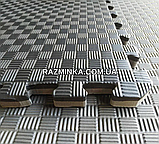 Мін. замовлення від 5 шт! СІРО-ЧОРНІ мат татамі 40мм, 100*100*4 см (1шт) | борцівські мати, фото 3