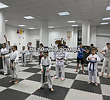 Мін. замовлення від 5 шт! СІРО-ЧОРНІ мат татамі 40мм, 100*100*4 см (1шт) | борцівські мати, фото 5