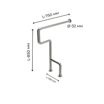 Напольно-настінні поручні для санвузла