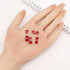 Кулон Серце, Латунь, емальований, Стійке Покриття Золото 18К, Колір: Червоний, Розмір: 10х9х2мм, 1 упаковка, фото 2