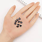 Кулон Серце, Латунь, емальований, Стійке Покриття Золото 18К, Колір: Чорний, Розмір: 10х9х2мм, 1 упаковка, фото 2