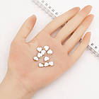 Кулон Серце, Латунь, емальований, Стійке Покриття Золото 18К, Колір: Білий, Розмір: 10х9х2мм, 1 упаковка, фото 2