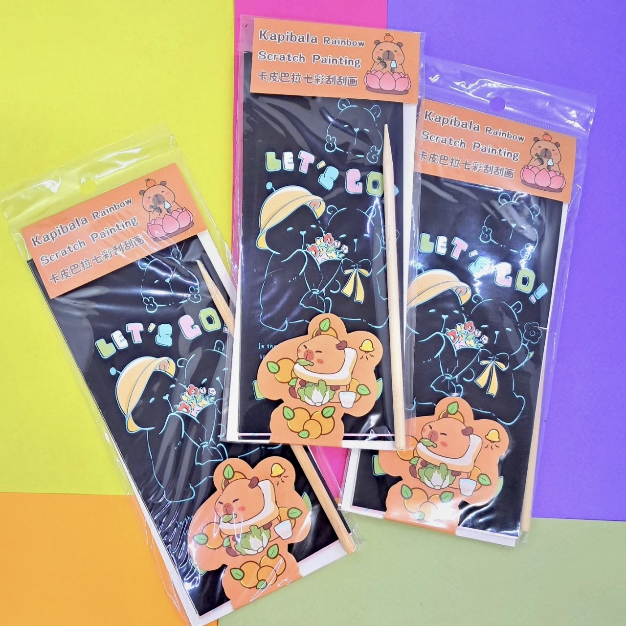 Гравюра 4 аркуші 8.5*21 см Капибара, фото 1