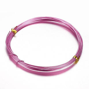 Алюмінієвий дріт 1 мм/10 м, Колір: Темно-рожевий, Товщина 1 мм, 10 м/котушка, 1 катушка