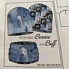 Панель з викрійкою шапки та снуда, блакитний вовк, фото 4