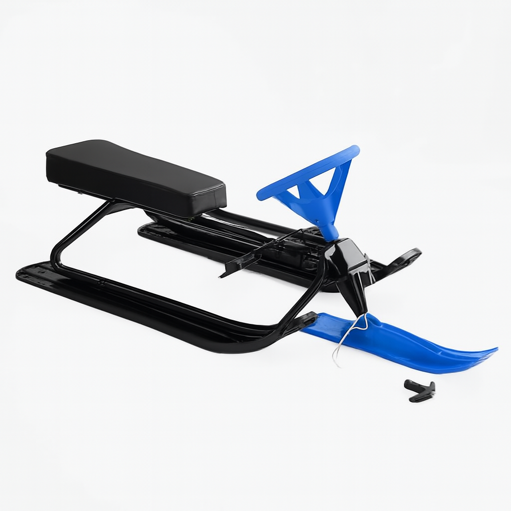 Снігокат Skyper S-81625 — синій сніговий байк з кермом і термосидінням, фото 1