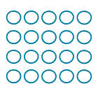 Колечки одинарні, Залізні, Роз'ємні, Непаяні, Колір: Блакитний, Розмір: 10х1мм, Внутрішній Діаметр 8 мм, 20 шт, фото 2