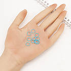 Колечки одинарні, Залізні, Роз'ємні, Непаяні, Колір: Блакитний, Розмір: 10х1мм, Внутрішній Діаметр 8 мм, 20 шт, фото 3