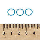 Колечки одинарні, Залізні, Роз'ємні, Непаяні, Колір: Блакитний, Розмір: 10х1мм, Внутрішній Діаметр 8 мм, 20 шт, фото 4