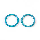 Колечки одинарні, Залізні, Роз'ємні, Непаяні, Колір: Блакитний, Розмір: 10х1мм, Внутрішній Діаметр 8 мм, 20 шт, фото 6