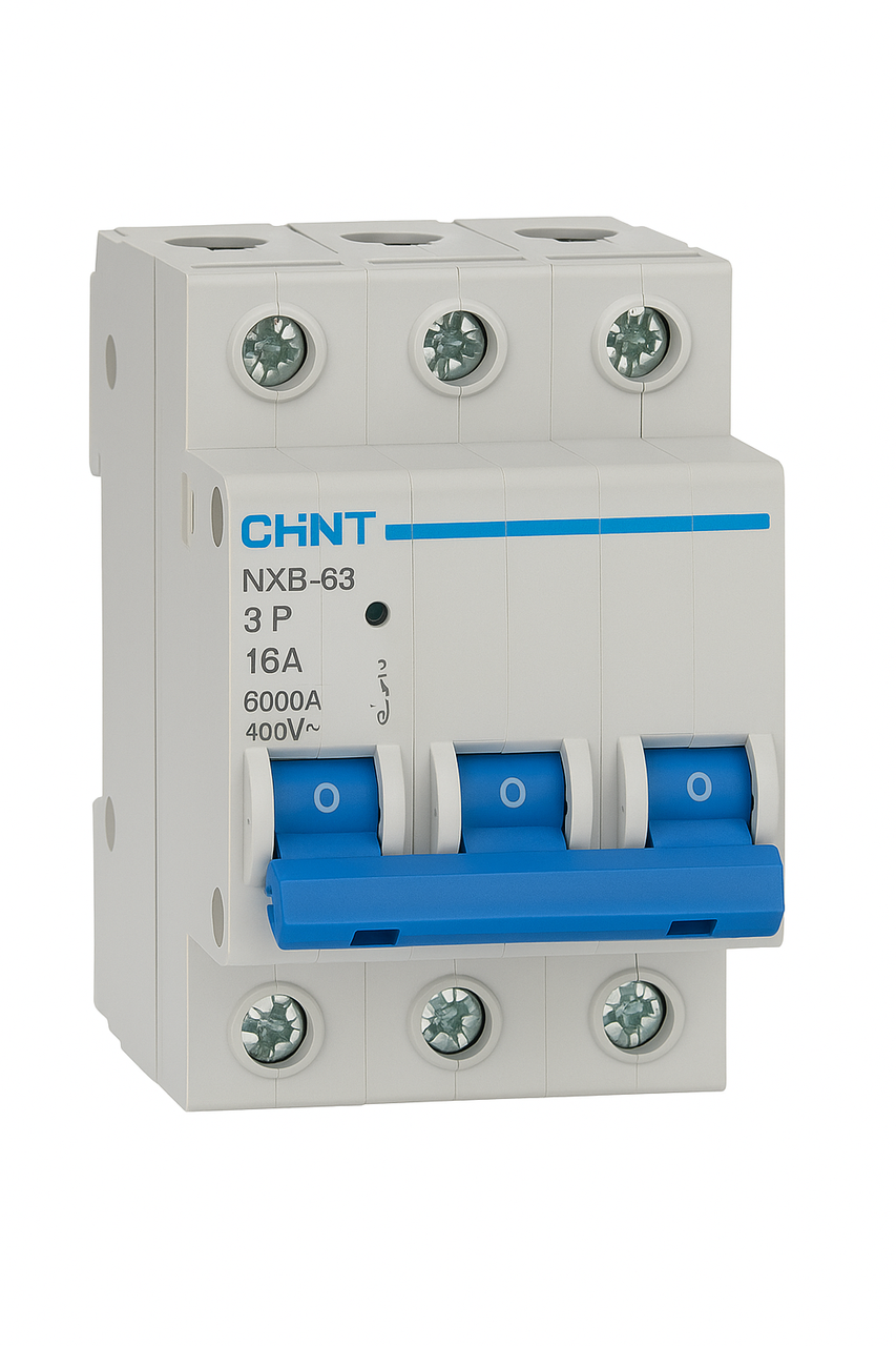 Автоматичний вимикач постійного струму CHINT NXB-63 3P 16A, фото 1