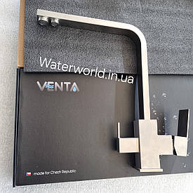 Змішувач для кухні з нержавіючої сталі SUS304 із підключенням до фільтру води BK813FS TM.VENTA LW колір сатин