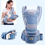 Хіпсит 6 в 1 Baby Carrier і Спалери-ходунки Синій (vol-8980), фото 2