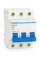 Автоматичний вимикач постійного струму CHINT NXB-63 3P 20A