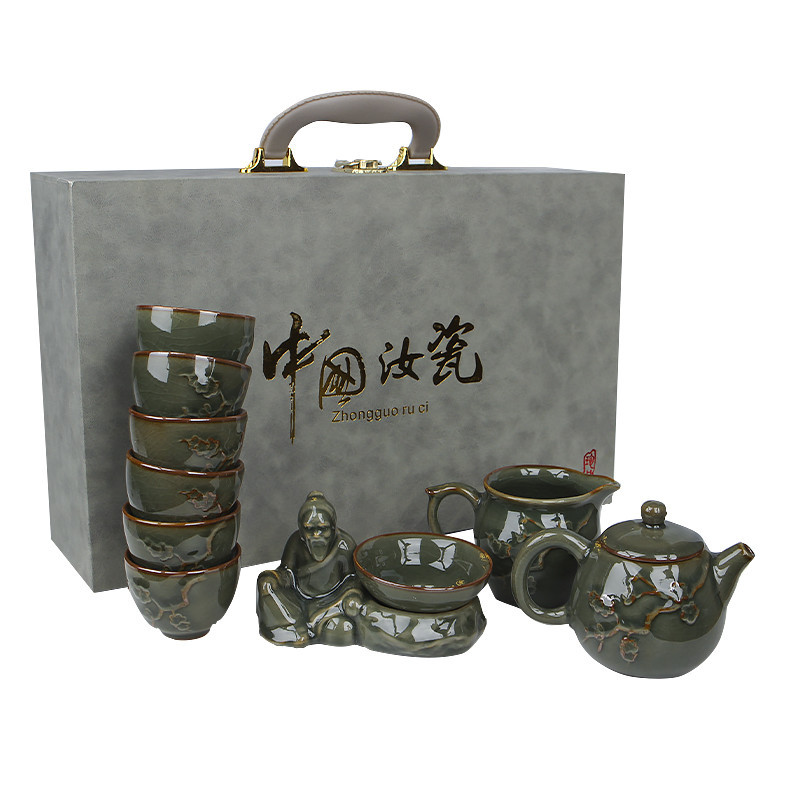 Набір для чайної церемонії No Brand TZ-205 Квітка Сливи 9 предметів Зелений (12954-83111), фото 1
