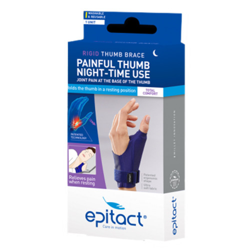 Ортез для великого пальця правої руки напівжорсткий ніч Epitact EP572DX2 M Blue, фото 1