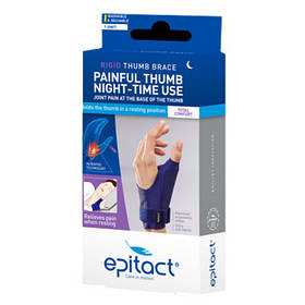 Ортез для великого пальця правої руки напівжорсткий ніч Epitact EP572DX2 M Blue