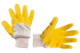 Рукавички Intertool скляра латексна 10.5" (жовта) (SP-0002W) (6 шт.)