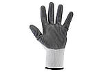 Рукавички Intertool з нітрилові покриттям 10" (біло-сіра) (SP-0112) (12 шт.), фото 3