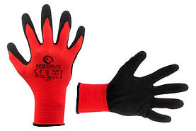 Рукавички Intertool нітрилові пориста 10" (червоно-Чорна) 3 шт. (SP-0127) (3 шт.)
