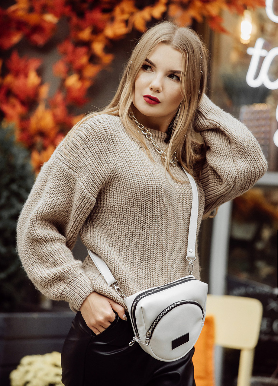 Жіноча сумка кросбоді Sambag Sofi біла (88193008), фото 1